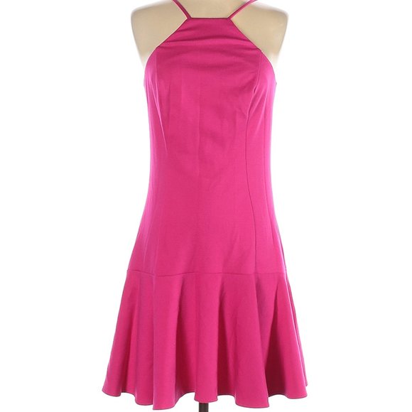Amanda Uprichard Hot Pink Fit & Flare Dress - Picture 6 of 9